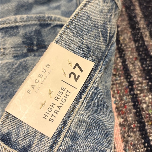 PacSun checkered print taper jeans 27 - Picture 4 of 6